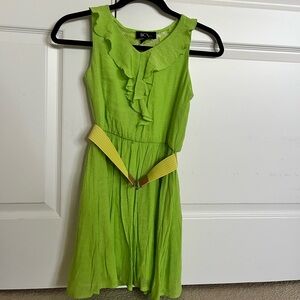 Girls Green BCX dress with belt